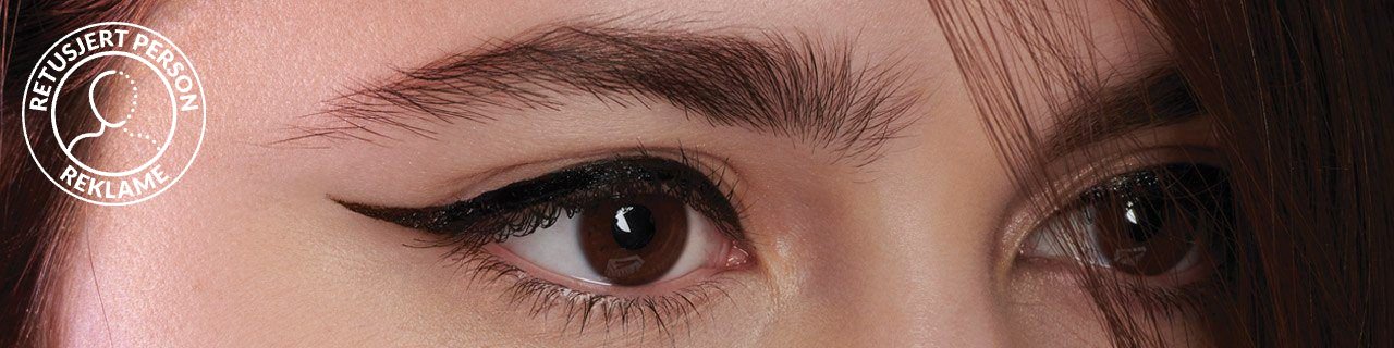 Eyeliner Makeup Tutorials illustrative banner image - close up on woman's Eye with Eyeliner