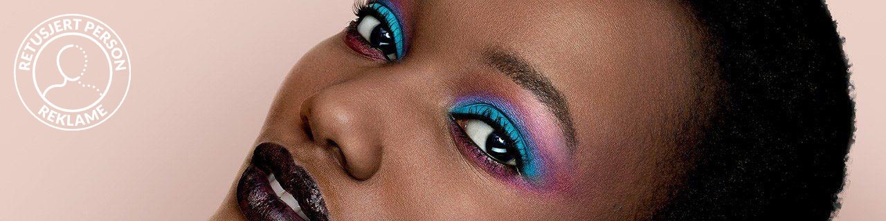 Eyeshadow Makeup Tutorials illustrative banner image - close up of woman wearing Eyeshadow and lipstick