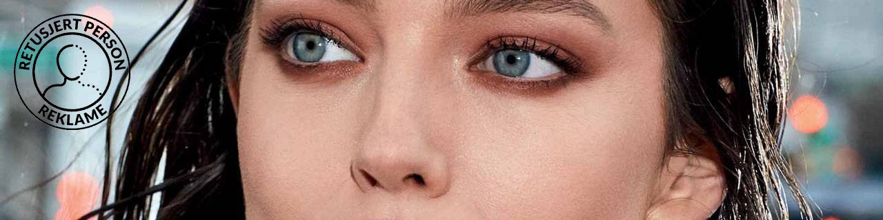 Maybelline Face Makeup products illustrative banner image - Close up of two blond models 