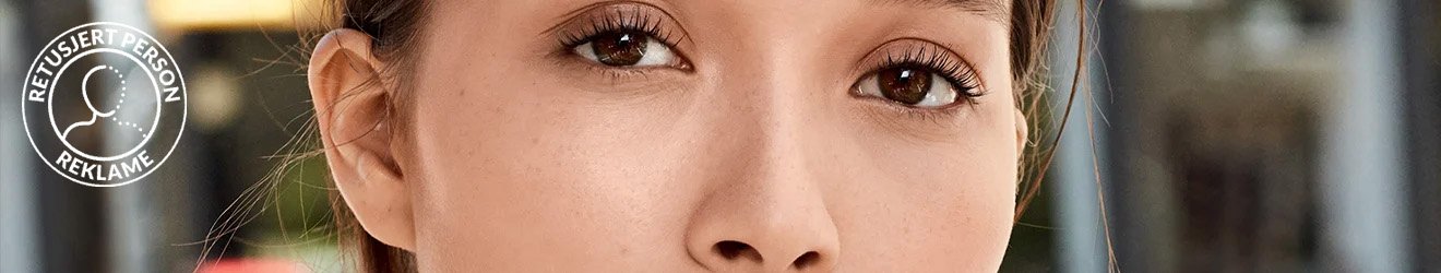 Maybelline Concealer products illustrative banner image - Close up of a woman's Eyes and nose
