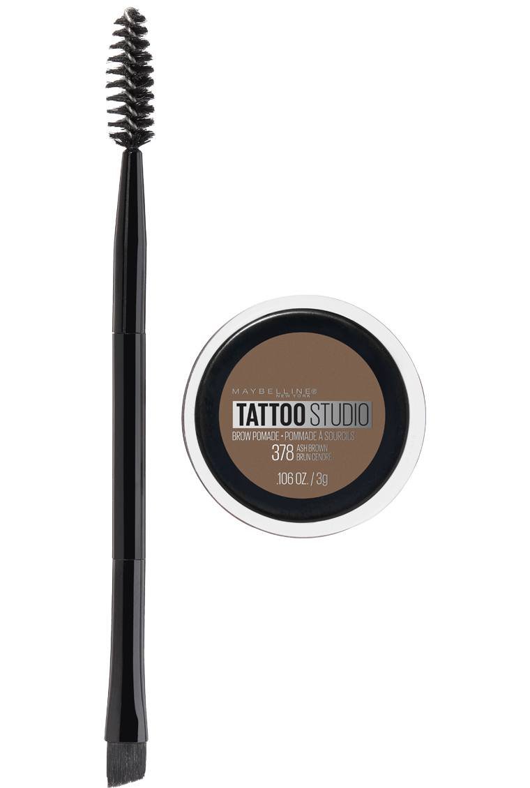 Maybelline Eyebrow TattooStudio brow pomade pot 378 ash brown 041554559767 c us